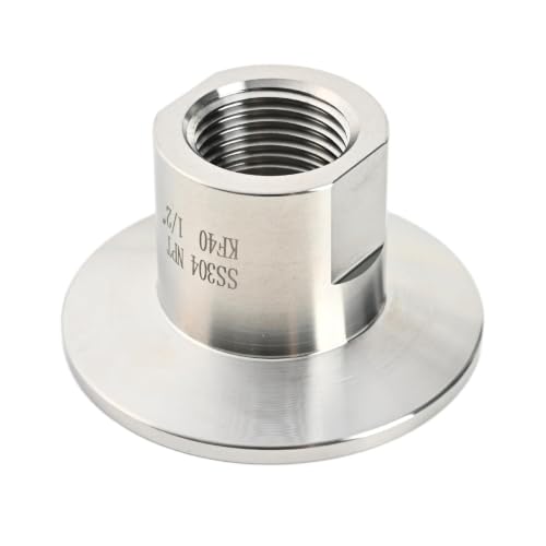 Image of SS304 KF40 NPT Female Adaptor thread 1 /2 inch NW40 KF Female coupling ISO-KF40 X FNPT 1 /2 inch