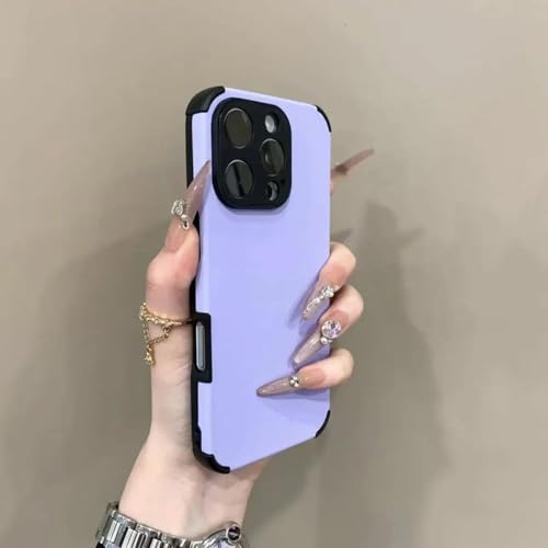 Coque antichoc pour iPhone 14 Pro Max, élimine les rayures, silicone mat violet