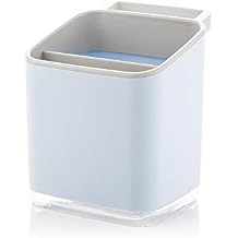 Minky Homecare Sink Caddy-Sponge مع صينية قابلة للإزالة ، وسكة حديد للملابس ، و Drainage Spout منظم صغير لملحقات المطبخ - صنع في المملكة المتحدة ، مقاس واحد ، أزرق