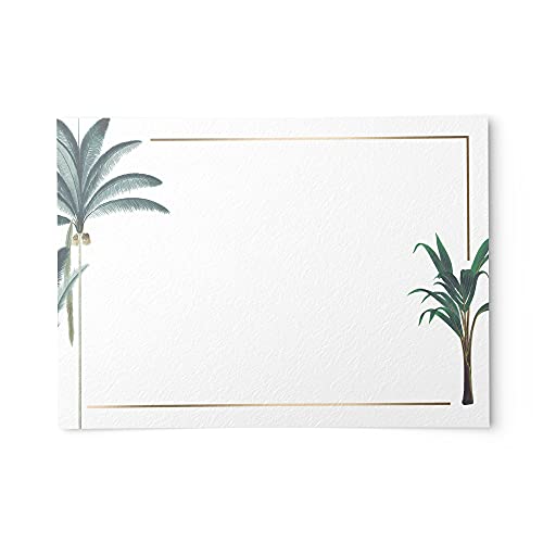 Dashleigh Tropical Palms Notecards, Set of 48, 4x6 inches with Gold Foil