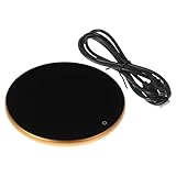POPETPOP USB Kaffeewärmer Pad mit Leistung Temperaturkonstanter Runder Tassenwärmer für Schreibtisch Touch Steuerung C Geeignet für Kaffee Tee und Heiße Getränke Zuhause und Büro