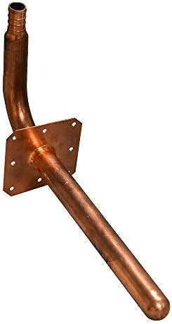 ½" F1807 PEX Stub Out Elbow with Square Mounting Flange, 3-1/2" x 8"