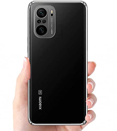 Image of Soft Flexible Silicone Back Cover Compatible with Xiaomi Mi 11x 5G, Transparent Case + Screen Guard