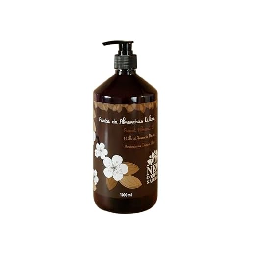 New Comfort Aceite de Almendras 100% Puro y Natural 1 Litro, Hidrata y Cuida Piel, Uñas y Cabello, con Vitamina e, Prensado en Frío, Marrón, 1000 Mililitros