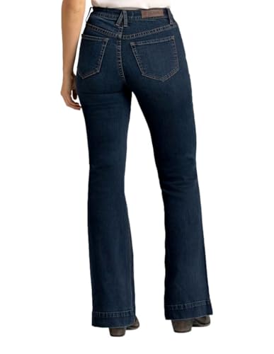 Rock & Roll Denim Western Jeans Womens Trouser Dark Wash BW5HD068003
