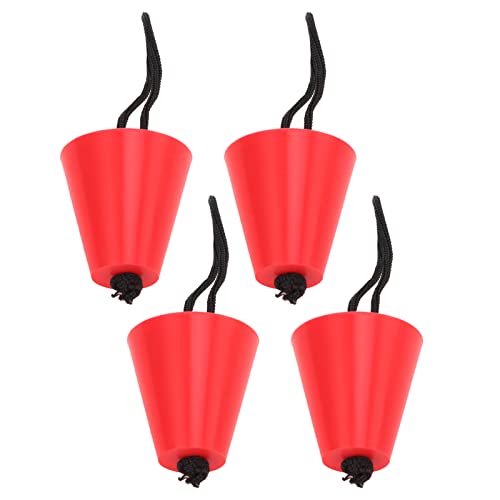 Bujão de dreno com cordão, kit de bujão de embornal Silicone flexível para canoas para caiaques(verm