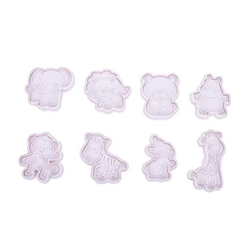 GLEAVI 8 piezas Molde de Galletas de Animales de Moldes de Fondant Tridimensionales para DIY Herramientas de Hornear para Fiestas y Celebraciones