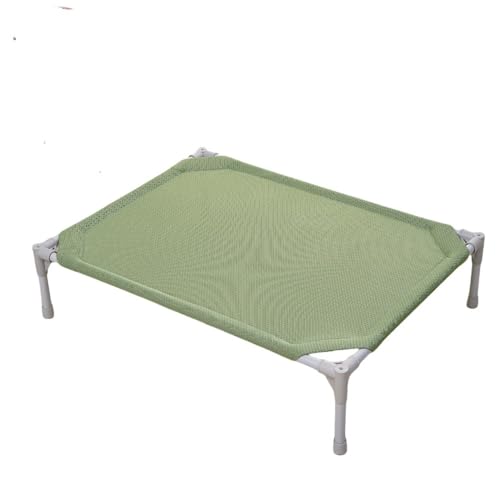 RoastMe ペットベッド オールシーズン 猫と犬用 脚付き キャンプ用ベッド ハイベッド 高床式 ハンモック ユニバーサル 大型犬用キャンプ用ベッド 睡眠用 フラット代替品 メッシュ+ベッドフレーム (ビーングリーン,M)