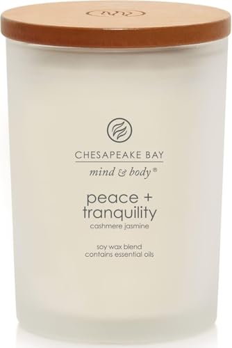Chesapeake Bay Candle Scented Candle Peace + Tranquility (Cashmere Jasmine) Medium Jar Home Décor