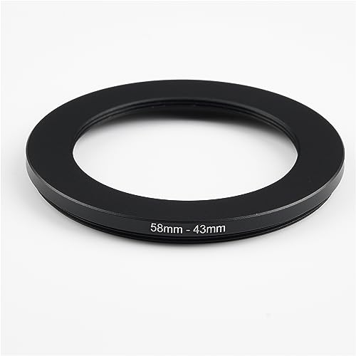 Image of 58mm to 43mm Step-Down Ring Filter Adapter,for All Brands UV ND CPL, Metal Ring Step-Down Rings Adapter Filter (58mm-43mm)