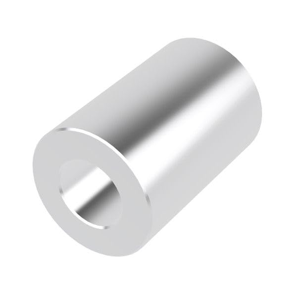 Aluminum Spacer 1/2" OD x 1/4" ID x 3/4" Long-Round Spacer Unthreaded Standoff Bushing Plain Finish, Fits Screws Bolts 1/4" or M6 by Metal Spacers Online (2 Pack)