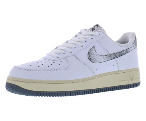 Image of Nike Air Force 1 '07 Unisex Shoes, White/Smoke Grey/Beach/White, 13.5 Women/12 Men