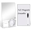 AIERSA Locker Mirror Magnetic Accessories Set, Locker Mirror and Whiteboard, Lockers Accessories for Girls Boys School Lockers, Metal Cabinet, 6.7 * 5.5" White