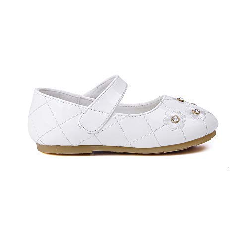 Flower Ballerina Flats Princess Dress Mary Jane Shoes for Little Girls4