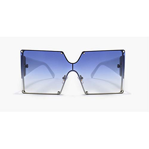 Image of mincl /Oversized Shield Sunglasses Woman 2019 Fashion Luxury Shades UV400 Vintage Flat Top Futuristic Sunglasses