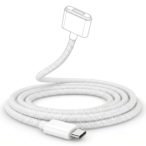 Câble de Charge Magnétique USB C (3ème Génération), 140W Chargeur Rapide Tressé en Nylon (2M) Compatible avec Mac Book Pro 14/16