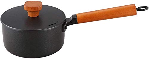 Pentola da 16 cm, 2 l, in ghisa, per riscaldatore del latte, antiaderente, per fornelli a induzione a gas