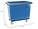 R&B Wire Products 4612B-PTB 12 Bushel Poly Bumper Truck All Swivel Casters, Blue - 41.25 x 30 x 34.75 in.