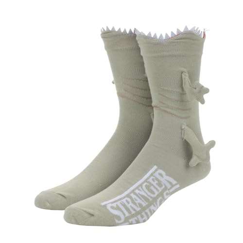Bioworld Stranger Things Demogorgon Adult Gray Novelty Crew Socks