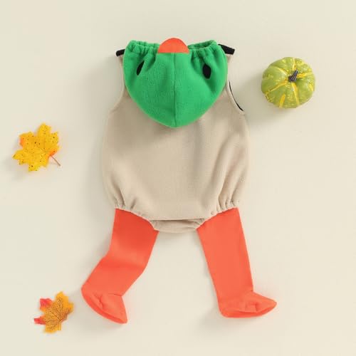 Disfraz completo bebé sin mangas con capucha pato mallard miniatura 6