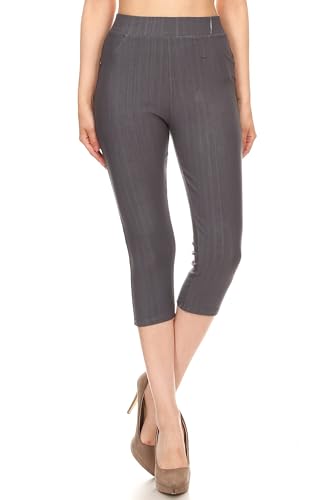Image of Leggings Depot Women's Cotton Blend Stretch Pull-on Jeggings Casual Pants with Pockets (Available in Plus Size)