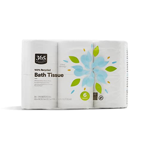 365 by Whole Foods Market, 100% Recycled Bath Tissue, Ultra-Strong, 260 Sheets per Roll, 6 Count