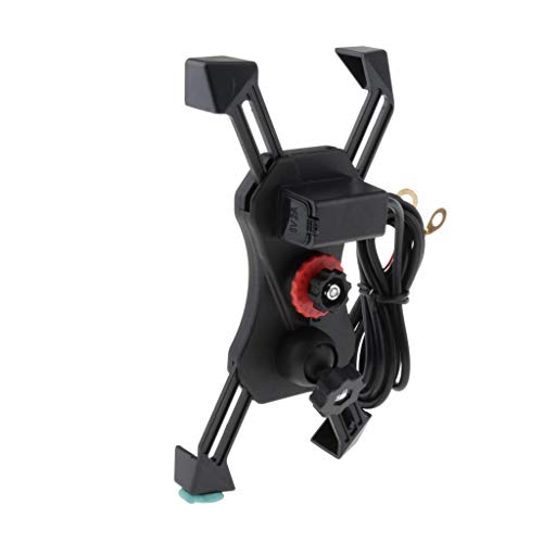 figatia Suporte Universal para Celular para Motocicleta GPS com Porta de Carregamento USB 2.1A