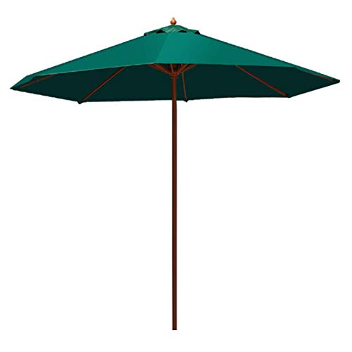 GaRcan Sombrilla de jardín, sombrilla Octogonal de 2,7 m/8,9 pies, protección UV Plegable de Madera, Impermeable para Tienda de campaña de Playa/Piscina/Patio, toldo, Refugio Solar