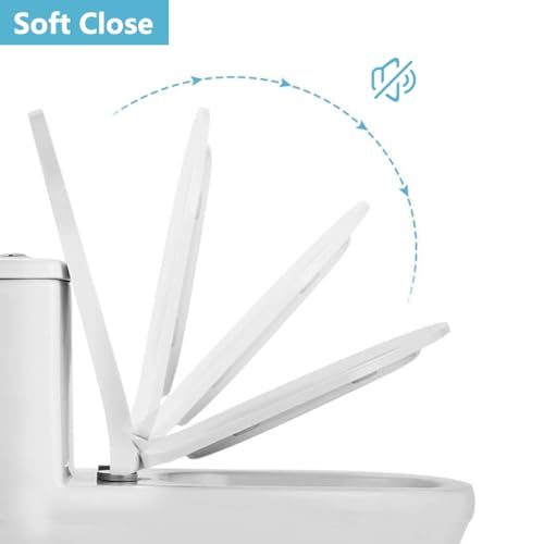 Abattant WC carré blanc pour rénover vos toilettes modernes - 5