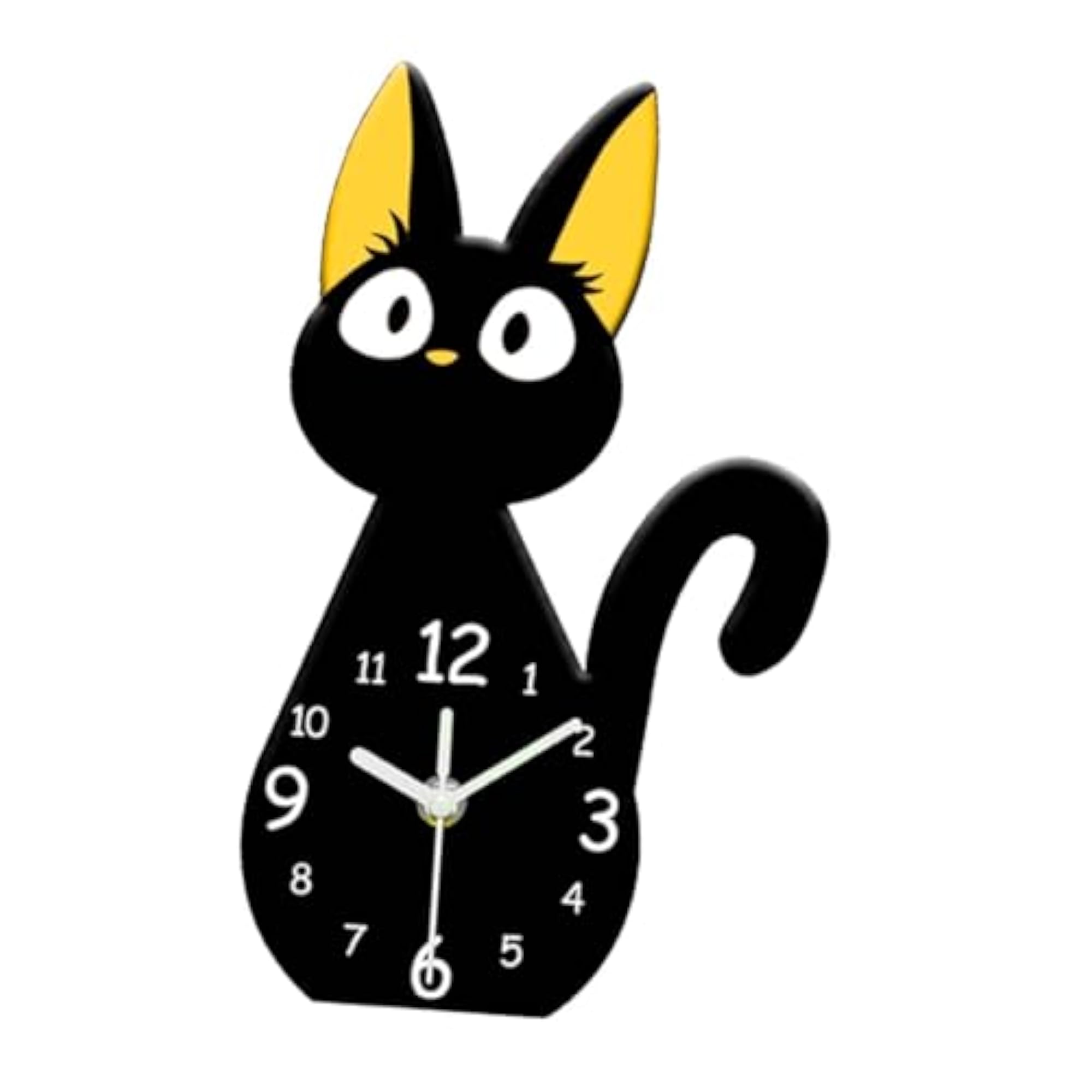 Cat Wall Clock with Arabic Numerals
