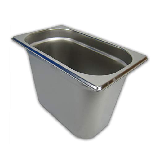 GN 1/4 Gastronormbehälter GN-Behälter Edelstahl 5,5 Liter Tiefe 200mm Gastronorm Cover