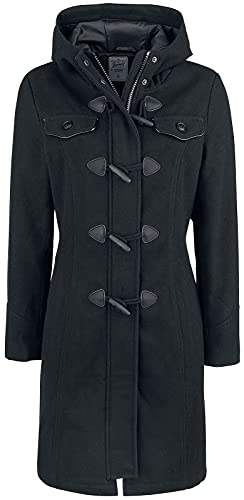 Brandit Dufflecoat Long Manteau, Noir (Noir 2), Large Femme Cover