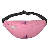 Pink Sand Beach - Riñonera cruzada para niños, grande, de moda, para deportes, correr, ciclismo, viajes, pesca, color negro, talla única