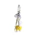 ABOOFAN Alpaca Keychains Cute Llamas Key Chains Pom Pom Dolls Pendants Animal Car Handbag Keyring Charms for Women Bag Accessories Yellow