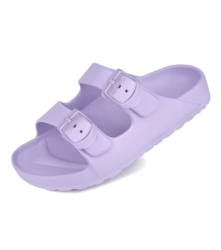 Image of Kids Slides Sandals Double Buckle Adjustable Boys Girls