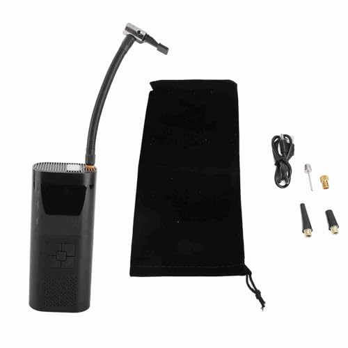 Inflador de neumáticos portátil, Bomba de Aire inalámbrica con presión máxima de 150 PSI y luz LED, inflado rápido de 60 W para automóvil, Motocicleta, Bicicleta y Pelotas, batería