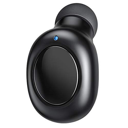 (New) Criacr Bluetooth Headphones, 6 Hours Playing Time Smallest Car Headset, V4.1 Mini Invisible Wireless Earbud, Bluetooth Earpiece, Hands-Free Call, Built-in Microphone (One Pcs ONLY-Black)