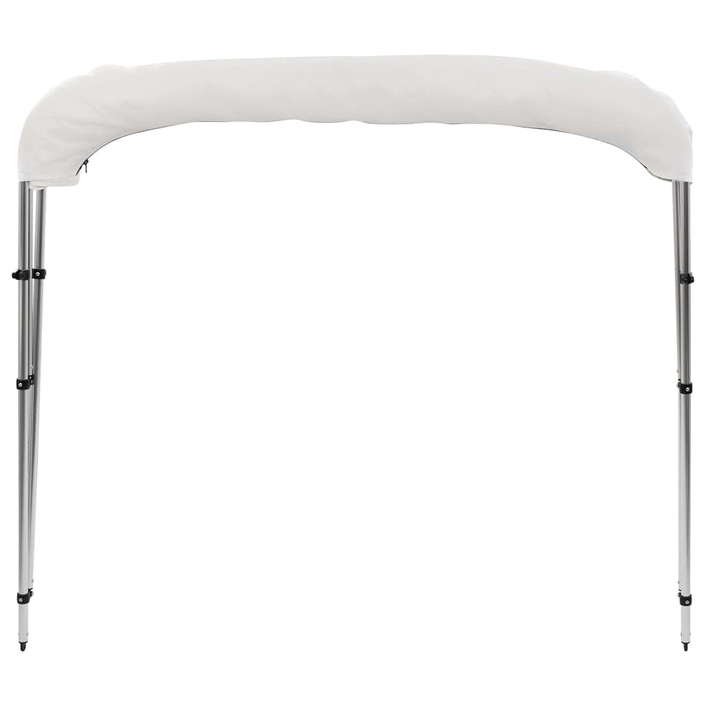Bimini Top a 3 archi per barche, 183 x 160 x 137 cm, copertura per barca con telaio in alluminio anodizzato e custodia protettiva, protezione dalle intemperie per barche a motore
