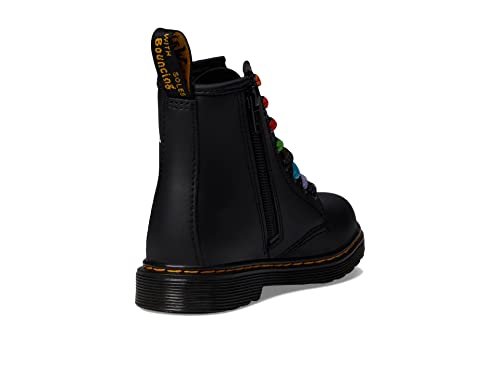Image of Dr. Martens Kid's Collection 1460 Lace Up Fashion Boot (Little Kid /Big Kid) - Boots for Kids - Rubber Outsole for Pride Patches Print Hydro 13 UK (US 1 Little Kid) M