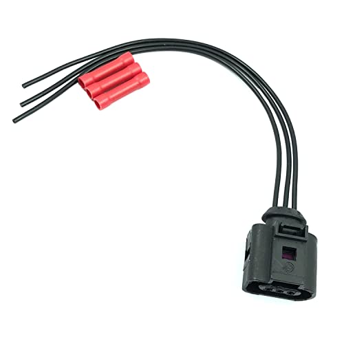 FainWan Pigtail Compatible with Au-di VAG Sk-oda 1J0973703 3D0973703 3 Pin Connector Pigtail Repair Kit with Splices for Fuel Pump, Camshaft Sensor, Daytime Running Lamp (DRL), etc.