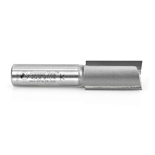 Image of Amana Tool - 45436 Carbide Tipped Straight Plunge 11 /16 Dia x 1-1 /4 x 1 /2 inch Shank