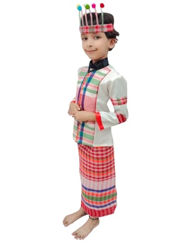 Image of BookMyCostume Manipuri Indian Eastern State Folk Costume - Female 3-4 Years