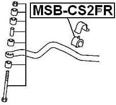 Miniatura 2 de 4056A004 - Buje estabilizadorbarra estabilizadora (FRONT) D22 para Mitsubishi - Febest