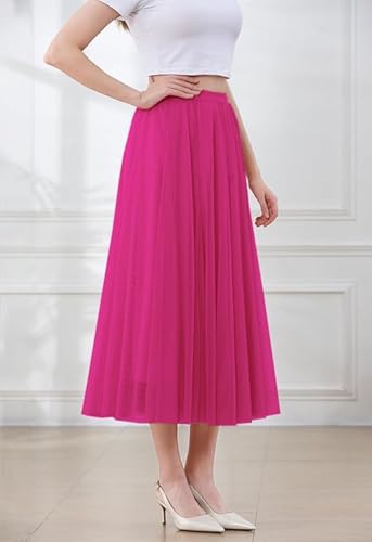SANGTREE Women's Tutu Tulle A-Line Layered Mesh Skirt, US XS - US 2XL2