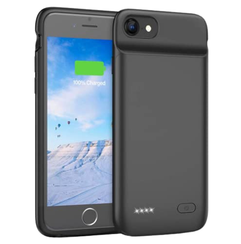 MR. GADGETS Funda cargadora para iPhone SE 2020/2022 (4.7 Pulgadas), 3200 mAh, Delgada, Portatil, Recargable, con Batería Extendida, Maxima Protección,...