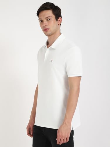 Image of Solid Regular fit Cotton Polo t-Shirt