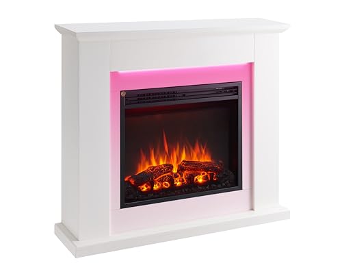 FLAMME Mardella Electric Fireplace Suite 29" 1 and 2 kW Firebox Insert...