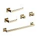 Bathroom Hardware Set 23.6-Inch Towel Bar,2pcs Towel Hook,Toilet Paper Holder,Hand Towel Holder Stainless Steel Brushed Gold Bathroom Accessories GTS3190BGâ€¦