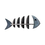 Estante flotante de madera de espina de pescado con encanto vintage azul costero, estilo mediterráneo hecho a mano, madera resistente a la decoloración para almacenamiento funcional en cualquier