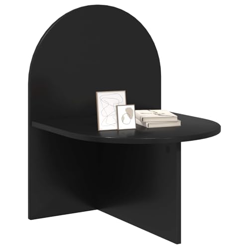 Table de chevet chêne noir meuble de rangement moderne multifonction - 4